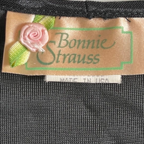 Vintage Bonnie Strauss Black Lace and Velvet Maxi Dress - Picture 8 of 11